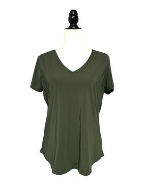 ZYIA Active Stripes V-Neck Tee